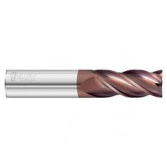 1" Dia. x 5 Overall Length 4-Flute .090 C/R Solid Carbide SE End Mill-Round Shank-Center Cut-FC20 - Exact Tool & Supply