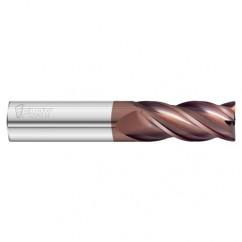 1/4 Dia. x 2-1/2 Overall Length 4-Flute .030 C/R Solid Carbide SE End Mill-Round Shank-Center Cut-FC20 - Exact Tool & Supply