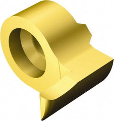 Sandvik Coromant - MB..FAR Grade 1025, 2.5mm Cutting Width Carbide Grooving Insert - 5mm Max Depth of Cut, Left Hand, 1.25mm Corner Radius, TiAlN/TiN Finish - Exact Tool & Supply