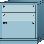 Bench-Standard Cabinet - 3 Drawers - 30 x 28-1/4 x 33-1/4" - Multiple Drawer Access - Exact Tool & Supply