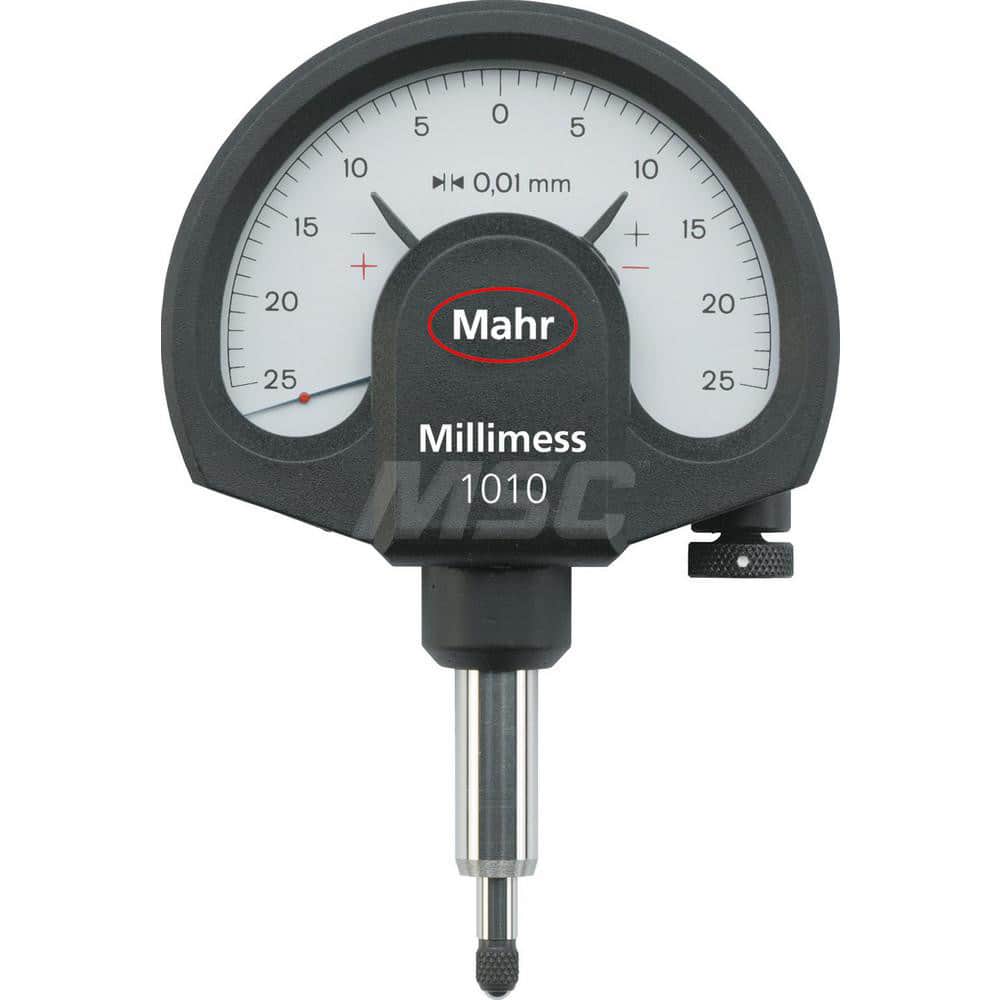 Mahr - Dial Comparator Gages; Dial Graduation (Decimal Inch): 0.000500 ; Dial Graduation (mm): 0.0100 ; Dial Graduation (micro m): 0.01 ; Accuracy (micro m): 7 (Ge); 8 (Gges); 4 (Gt) ; Accuracy (Decimal Inch): 0.010000 ; Maximum Measurement (Decimal Inch - Exact Tool & Supply