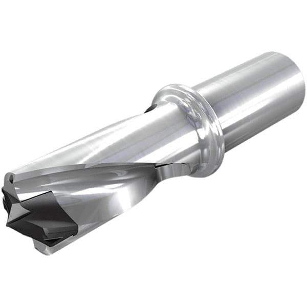 Iscar - 1.378 to 1.413" Diam, 8xD, 11.02" Max Drill Depth, 1-1/4" Shank Diam, 14.97" OAL, Replaceable Tip Drill - HFP-IQ Insert, 35 Seat Size, DFN Toolholder, Series ChamIOdrill - Exact Tool & Supply
