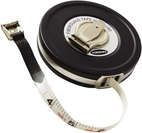 Keson - 50' x 1/2" Tape Measure - 1/8" Graduation - Exact Tool & Supply
