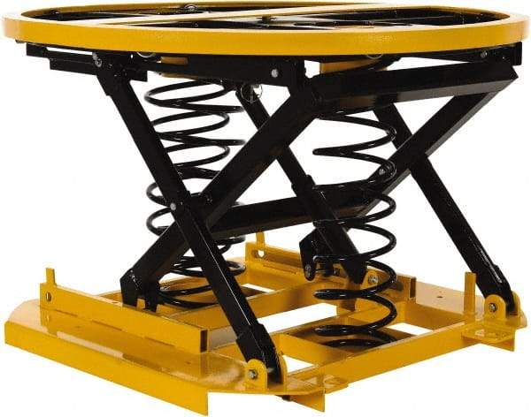 Vestil - 4,500 Lb Capacity Manual Scissor Lift - 9" to 27-3/4" Lift Height, 36-3/4" Platform Length x 36" Platform Width - Exact Tool & Supply