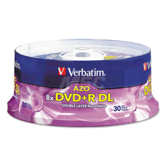 Verbatim - Office Machine Supplies & Accessories; Office Machine/Equipment Accessory Type: DVD+R Disc ; For Use With: DVD Video Players Or DVD-ROM Drives ; Color: Silver - Exact Tool & Supply