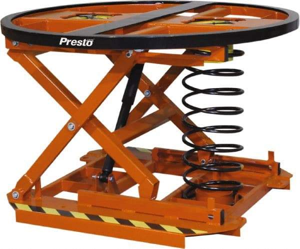 Presto Lifts - 4,500 Lb Capacity Steel Leveler - 43-5/8" Diam x 28" High - Exact Tool & Supply