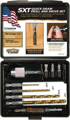 Montana - 10 Piece, Quick Draw Drill & Drive Set - 0.05 to 1/4" Hex, 1/4" Drive - Exact Tool & Supply