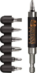 Montana - 8 Piece, Compact Screw Guide - 0.05 to 1/4" Hex, #2, 1/4" Drive - Exact Tool & Supply