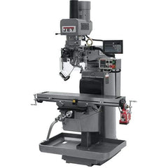 Jet - 10" Table Width x 50" Table Length, Electronic Variable Speed Control, 3 Phase Knee Milling Machine - 3 hp - Exact Tool & Supply