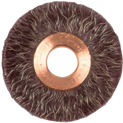 2″ Polyflex Encapsulated Small Diameter Crimped Wire Wheel, .014″ Steel Fill, 1/2″ Arbor Hole - Exact Tool & Supply