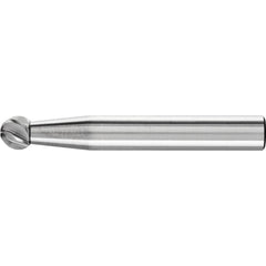 PFERD - SD-1, 1/4" Cut Diam, 1/4" Shank Diam, Carbide Inox Cut Ball Burr - Exact Tool & Supply