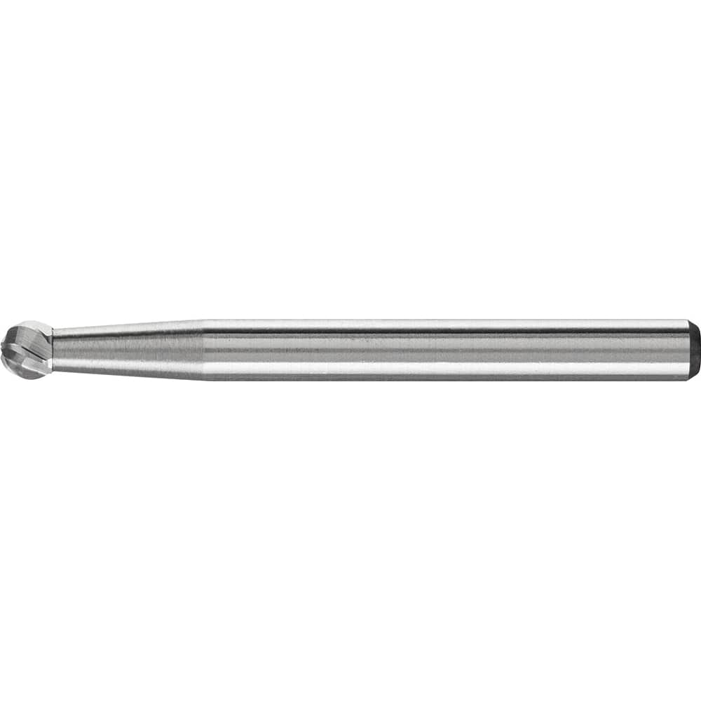 PFERD - SD-42, 1/8" Cut Diam, 1/8" Shank Diam, Carbide Inox Cut Ball Burr - Exact Tool & Supply
