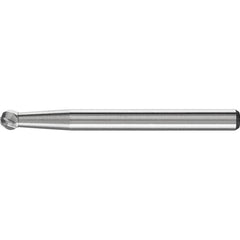 PFERD - SD-42, 1/8" Cut Diam, 1/8" Shank Diam, Carbide Inox Cut Ball Burr - Exact Tool & Supply