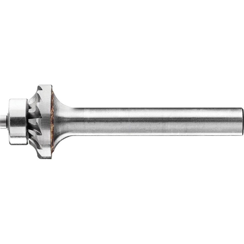 PFERD - SA-3, 5/8" Cut Diam, 1/4" Shank Diam, Carbide Aluma Cut End Cut Conical Radius End Burr - Exact Tool & Supply