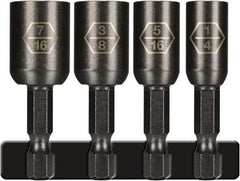 Montana - 4 Piece, Magnetic Nutsetter - 1/4" Drive - Exact Tool & Supply