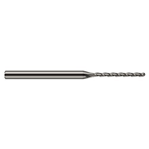 1/2″ Dia. × 1/2″ Shank × 2″ DOC × 4″ OAL, Carbide Uncoated, Long , 4 Flute, Ballnose End Mill - Exact Tool & Supply