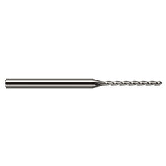 1/2″ Dia. × 1/2″ Shank × 2″ DOC × 4″ OAL, Carbide Uncoated, Long , 4 Flute, Ballnose End Mill - Exact Tool & Supply