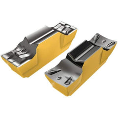 Iscar - 2002GEMI Grade IC808, 2mm Cutting Width Carbide Grooving Insert - 0.8mm Max Depth of Cut, 0.2mm Corner Radius, TiAlN/AlTiN/TiN Finish - Exact Tool & Supply