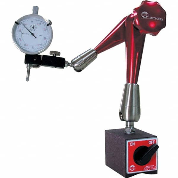 Techniks - Magnetic Indicator Bases Base Length (Inch): 2-3/8 Base Width (Inch): 2 - Exact Tool & Supply