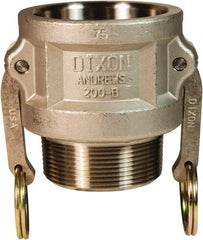 Dixon Valve & Coupling - 6" Stainless Steel Cam & Groove Suction & Discharge Hose Female Coupler Male NPT Thread - Part B, 6" Thread, 75 Max psi - Exact Tool & Supply
