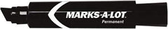 Marks-A-Lot - Black Permanent Marker - Chisel Tip, AP Nontoxic Ink - Exact Tool & Supply