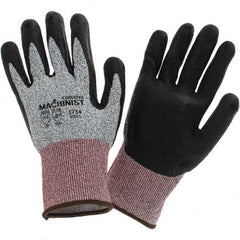 Cordova - Size L (9), ANSI Cut Lvl A4, ANSI Puncture Lvl 4, ANSI Abrasion Lvl 3, Foam Nitrile Coated Cut & Puncture Resistant Gloves - Exact Tool & Supply
