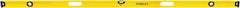Stanley - Magnetic 78" Long 3 Vial I-Beam Level - Aluminum, Yellow, 1 Level & 2 Plumb Vials - Exact Tool & Supply