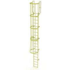 TRI-ARC - Rolling & Wall Mounted Ladders & Platforms Type: Fixed Ladder Style: Safety Cage - Exact Tool & Supply
