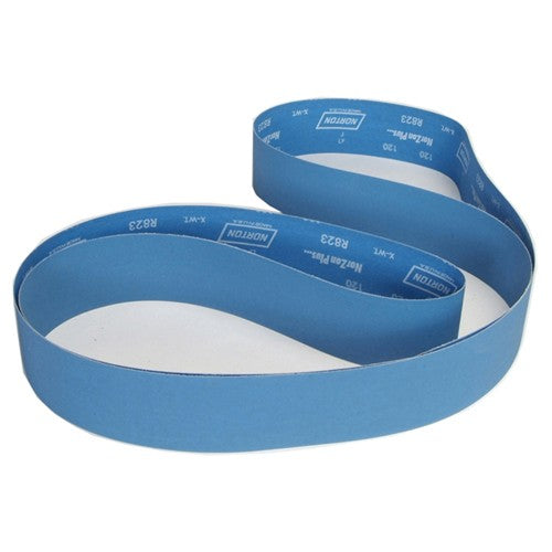 2″ × 132″ NorZon Plus R823 Narrow Belt 120 Grit Zirconia Alumina - Exact Tool & Supply