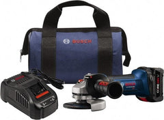 Bosch - 4" Wheel Diam, 10,000 RPM, Corded Angle & Disc Grinder - 5/8-11 Spindle, 18 Volts - Exact Tool & Supply