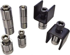 Mitee-Bite - 0.4724 to 0.0256" Expansion Diam, 1,900 Lb Holding Force, M6x1.0 Center Screw, Stainless Steel ID Expansion Clamp - 1/2" Mount Hole Diam, 1 Mount Hole - Exact Tool & Supply