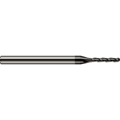 Harvey Tool - 3/32" Diam, 1/2" LOC, 3 Flute Solid Carbide Ball End Mill - Exact Tool & Supply