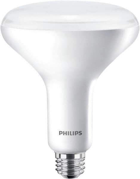 Philips - 9 Watt LED Flood/Spot Medium Screw Lamp - 2,700°K Color Temp, 650 Lumens, 120 Volts, Dimmable, Shatter Resistant, BR30, 25,000 hr Avg Life - Exact Tool & Supply