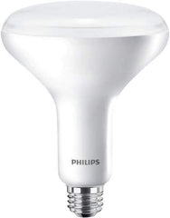 Philips - 9 Watt LED Flood/Spot Medium Screw Lamp - 2,700°K Color Temp, 650 Lumens, 120 Volts, Dimmable, Shatter Resistant, BR30, 25,000 hr Avg Life - Exact Tool & Supply