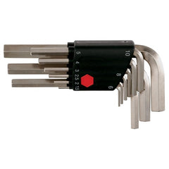 1.5-10.0 9PC HEX L-KEY SHORT ARM MET - Exact Tool & Supply