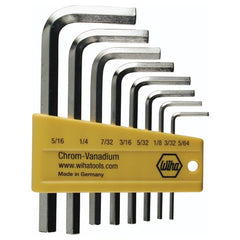 8PC SET IN HEX L-KEY SHORT ARM NICK - Exact Tool & Supply