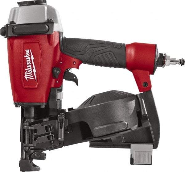 Milwaukee Tool - 1-3/4" Nail Length, 2-1/2 to 3.8mm Nail Diam, 0.12 Gauge Roofing Air Nailer - Exact Tool & Supply