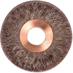 2″ Polyflex Encapsulated Small Diameter Crimped Wire Wheel, .0104″ Steel Fill, 1/2″ Arbor Hole - Exact Tool & Supply