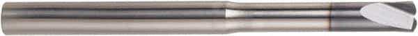 Niagara Cutter - 1/4", 2 Flute, Single End, Solid Carbide, 0.0322" Corner Radius End Mill - 3-1/2" OAL, 0° Helix, 0.36mm LOC - Exact Tool & Supply