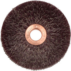 3″ Polyflex Encapsulated Small Diameter Crimped Wire Wheel, .0118″ Steel Fill, 1/2″ Arbor Hole - Exact Tool & Supply