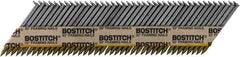Stanley Bostitch - 12 Gauge 0.113" Shank Diam 2" Long Framing Nails for Power Nailers - Steel, Bright Finish, Smooth Shank, Angled Stick Paper Tape Collation, Round Head - Exact Tool & Supply