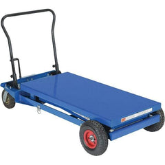 Vestil - 1,000 Lb Capacity Hydraulic Scissor Lift - 13" to 46" Lift Height, 48" Platform Length x 24" Platform Width - Exact Tool & Supply
