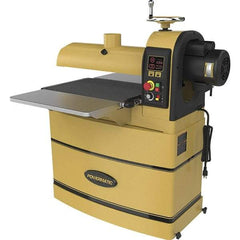 Powermatic - 5" Diam x 22" Long, Single Phase Floor Drum Sanding Machine - 4" Sanding Depth, 2-3/8 to 4" Thick x 44" Wide Workpiece - Exact Tool & Supply