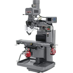 Jet - 10" Table Width x 50" Table Length, Electronic Variable Speed Control, 3 Phase Knee Milling Machine - 3 hp - Exact Tool & Supply