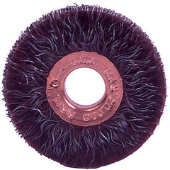 1-1/4″ Polyflex Encapsulated Small Diameter Crimped Wire Wheel, .008″ Steel Fill, 3/8″ Arbor Hole - Exact Tool & Supply