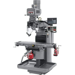 Jet - 10" Table Width x 50" Table Length, Electronic Variable Speed Control, 3 Phase Knee Milling Machine - 3 hp - Exact Tool & Supply