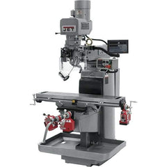 Jet - 10" Table Width x 50" Table Length, Electronic Variable Speed Control, 3 Phase Knee Milling Machine - 3 hp - Exact Tool & Supply