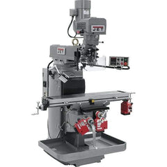 Jet - 10" Table Width x 50" Table Length, Electronic Variable Speed Control, 3 Phase Knee Milling Machine - 3 hp - Exact Tool & Supply