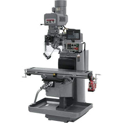 Jet - 10" Table Width x 50" Table Length, Electronic Variable Speed Control, 3 Phase Knee Milling Machine - 3 hp - Exact Tool & Supply