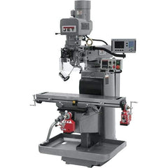Jet - 10" Table Width x 50" Table Length, Electronic Variable Speed Control, 3 Phase Knee Milling Machine - 3 hp - Exact Tool & Supply